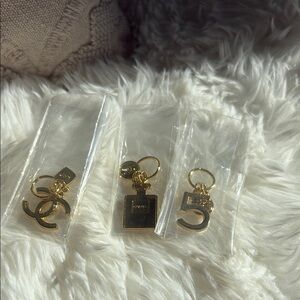Chanel authentic new Gold Keychain Set 3